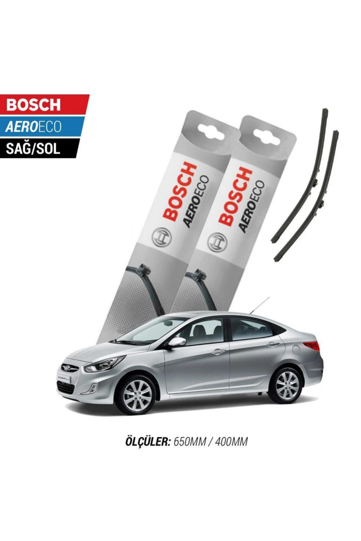 Hyundai Accent Blue 2011 Model Bosch Aeroeco Muz Silecek Takımı