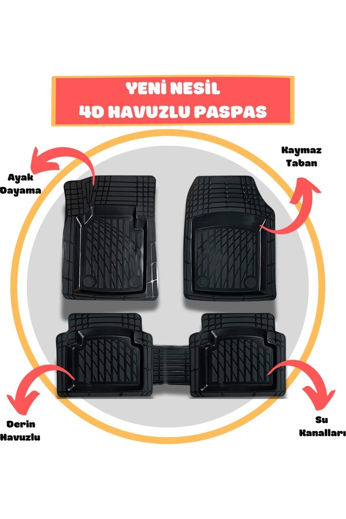 UNIVERSAL 4D OTO PASPAS SİYAH