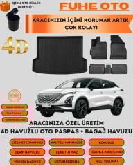 CHERY OMODA 5 2022 VE SONRASI 4D BAGAJ HAVUZU+4D HAVUZLU PASPAS SETİ   ÜSTÜN KORUMA - TAM UYUMLU