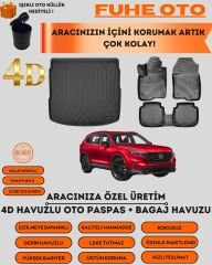 HONDA CRV 2023 SONRASI 4D BAGAJ HAVUZU+4D ARACA ÖZEL PASPAS TAKIMI   ÜSTÜN KORUMA - TAM UYUMLU