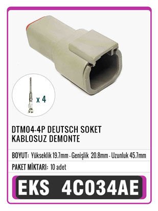 DTM04-4P DEUTSCH SOKET  DEMONTE Connector