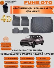 HYUNDAİ BAYON 2021 SONRASI BAGAJ HAVUZU+4D ARACA ÖZEL PASPAS TAKIMI   ÜSTÜN KORUMA - TAM UYUMLU