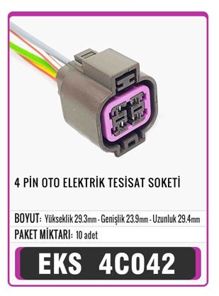 4 PİN OTO ELEKTRİK TESİSAT SOKETİ Connector