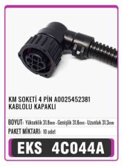 KM SOKETİ 4 PİN A0025452381 KABLOLU KAPAKLI  AMP 1-967325-1 Connector