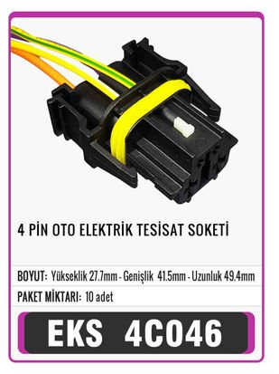 4 PİN OTO ELEKTRİK TESİSAT SOKETİ Connector