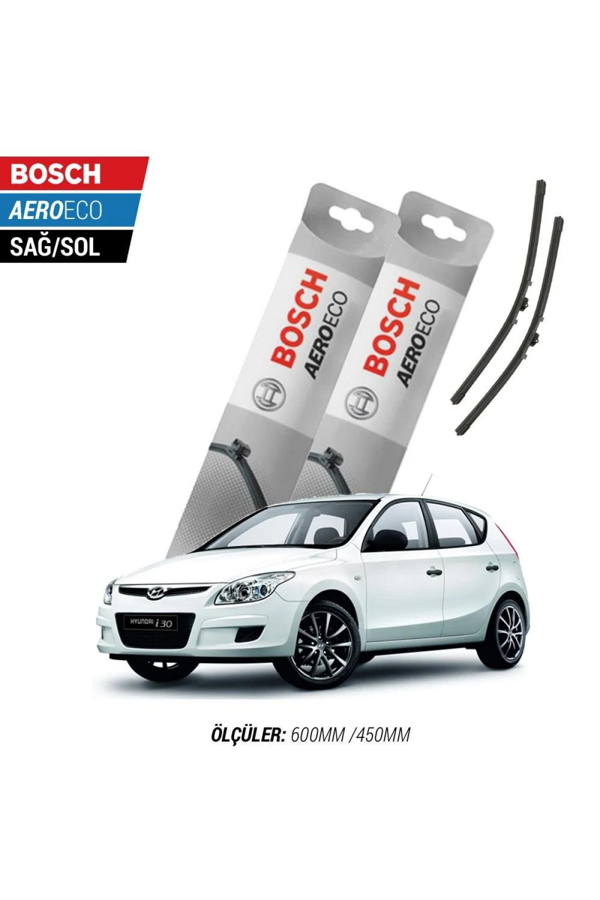 Hyundai i30 2007 Model Bosch Aeroeco Muz Silecek Takımı