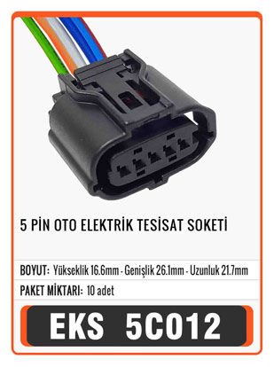 5 PİN OTO ELEKTRİK TESİSAT SOKETİ Connector