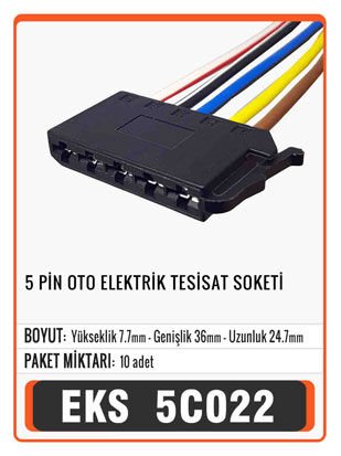 5 PİN OTO ELEKTRİK TESİSAT SOKETİ Connector