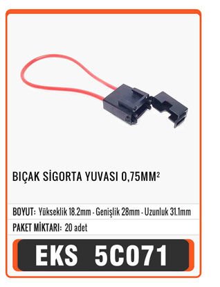 BIÇAK SİGORTA YUVASI 0,75mm2 STANDART 30cm Connector