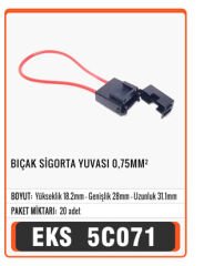 BIÇAK SİGORTA YUVASI 0,75mm2 STANDART 30cm Connector