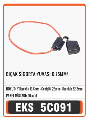 BIÇAK SİGORTA YUVASI SIZDIRMAZ (1mm2 KABLOLU 30cm ) STANDART Connector