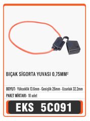 BIÇAK SİGORTA YUVASI SIZDIRMAZ (1mm2 KABLOLU 30cm ) STANDART Connector