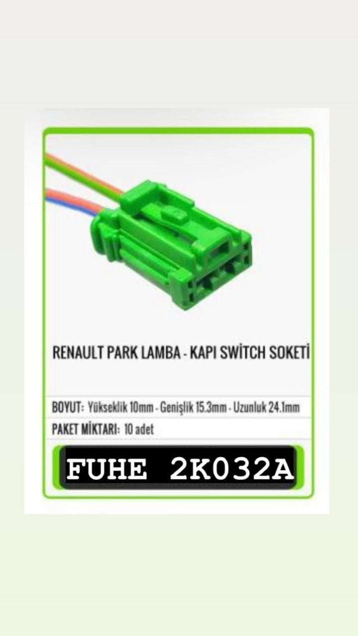 2K032A RENAULT PARK LAMBA - KAPI SWİCH SOKETİ