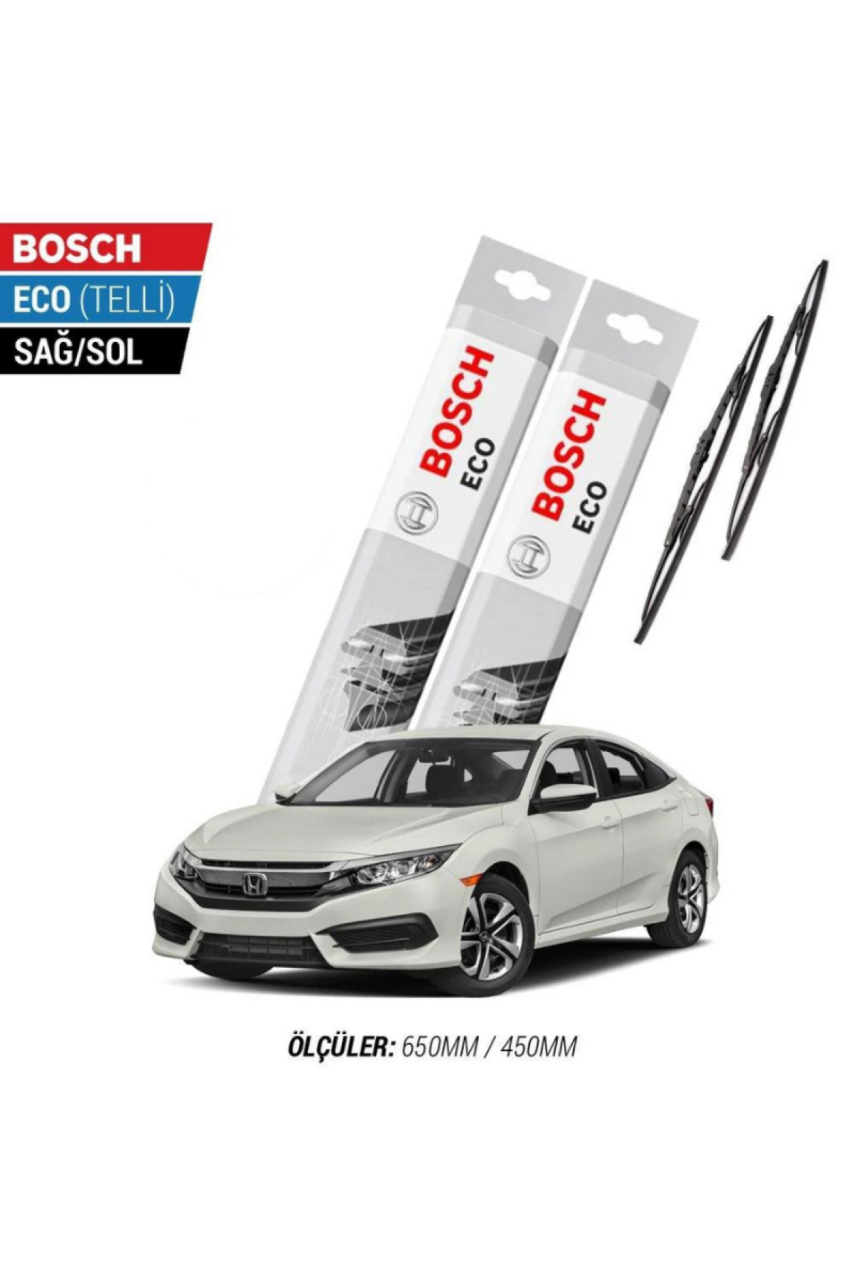 Honda Civic Sedan FC25 2021 Model Silecek Takımı Bosch Eco (Telli)