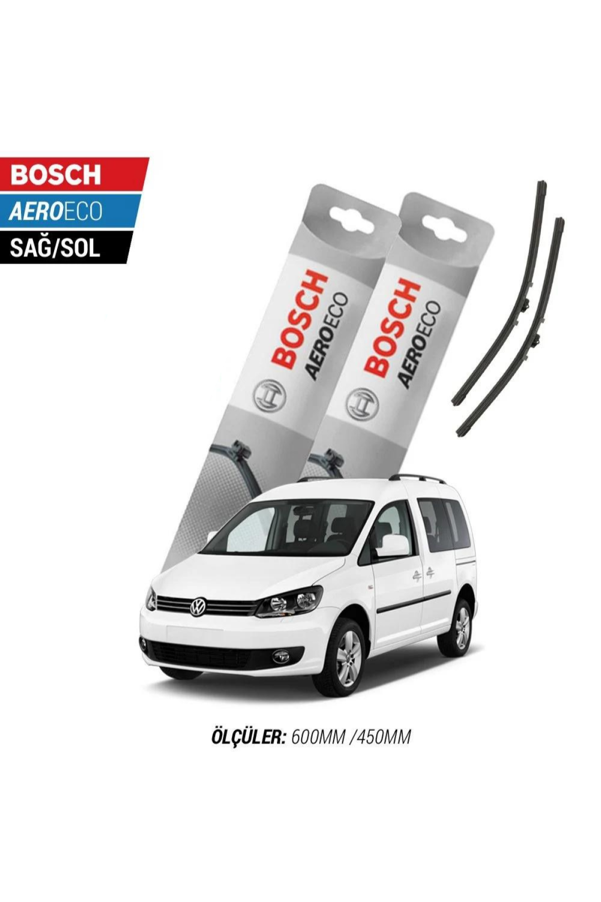 Volkswagen Caddy 2010 Model Bosch Aeroeco Muz Silecek Takımı