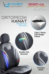 HAFİF TİCARİ ARAÇ SİENA OTO KILIFI SİYAH. MAVİ NAKIŞ