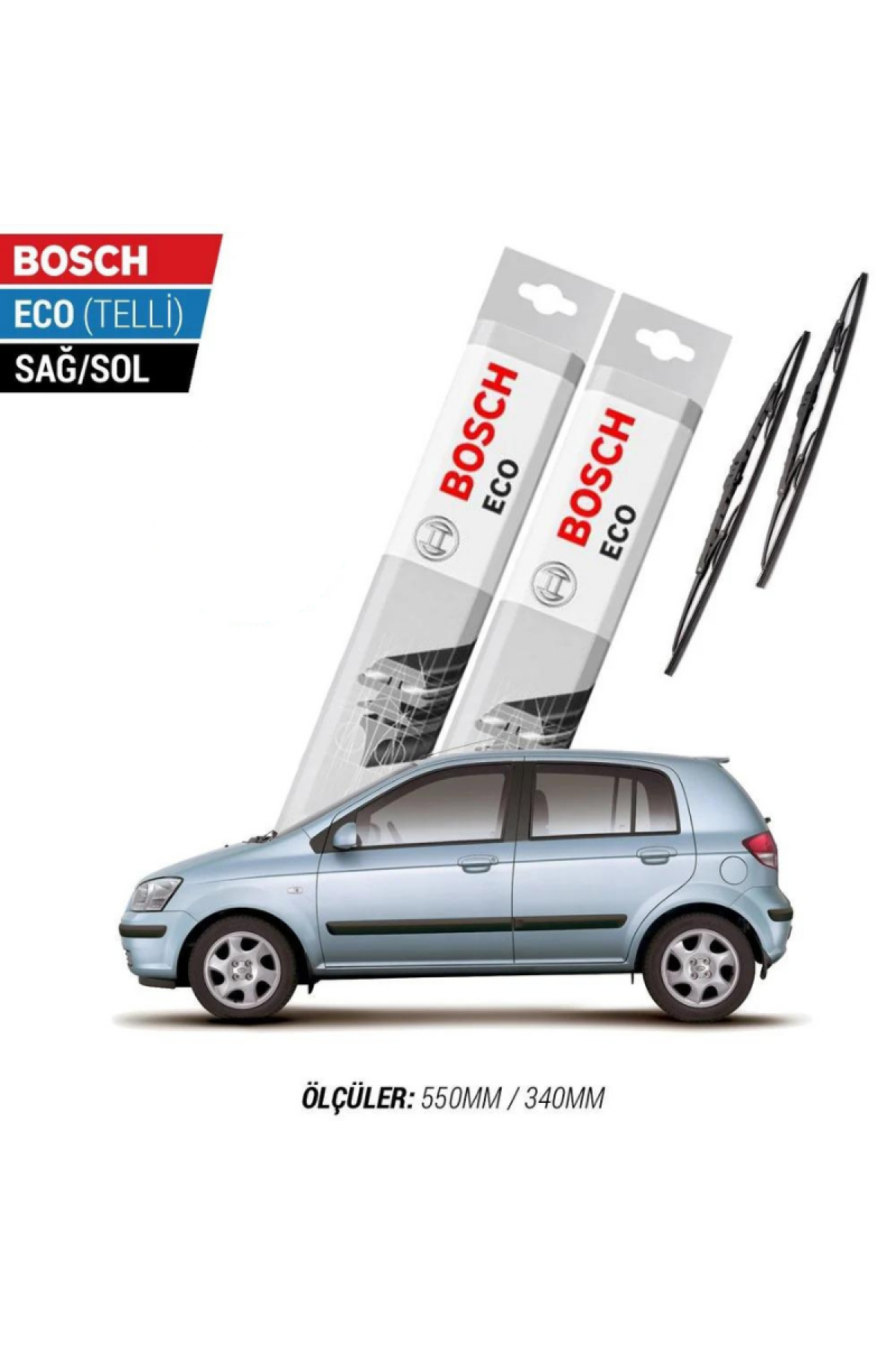 Hyundai Getz 2009 Model Silecek Takımı Bosch Eco (Telli)