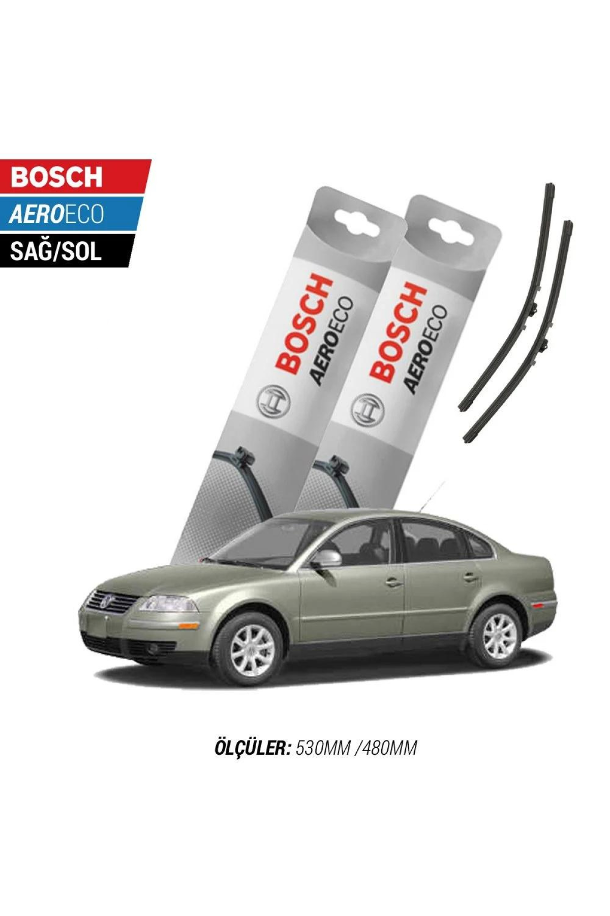 Volkswagen Passat B5 2003 Model Bosch Aeroeco Muz Silecek Takımı