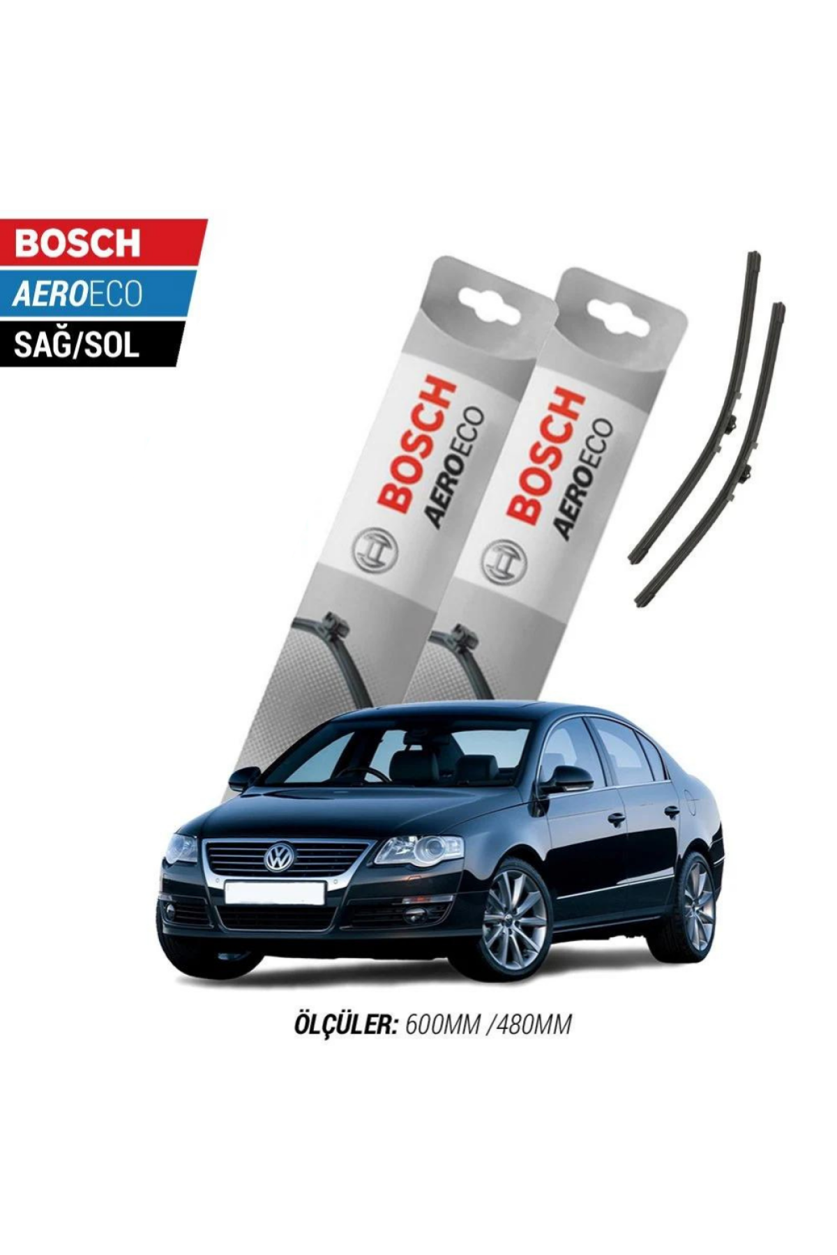 Volkswagen Passat B6 2008 Model Bosch Aeroeco Muz Silecek Takımı