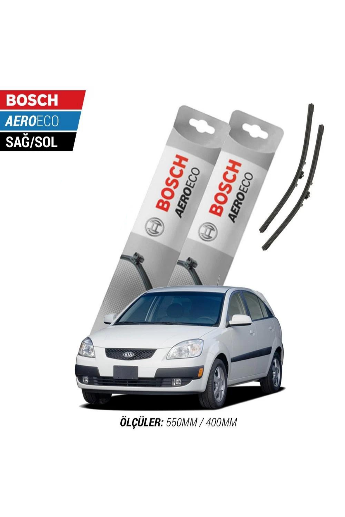 Kia Rio 2007 Model Bosch Aeroeco Muz Silecek Takımı