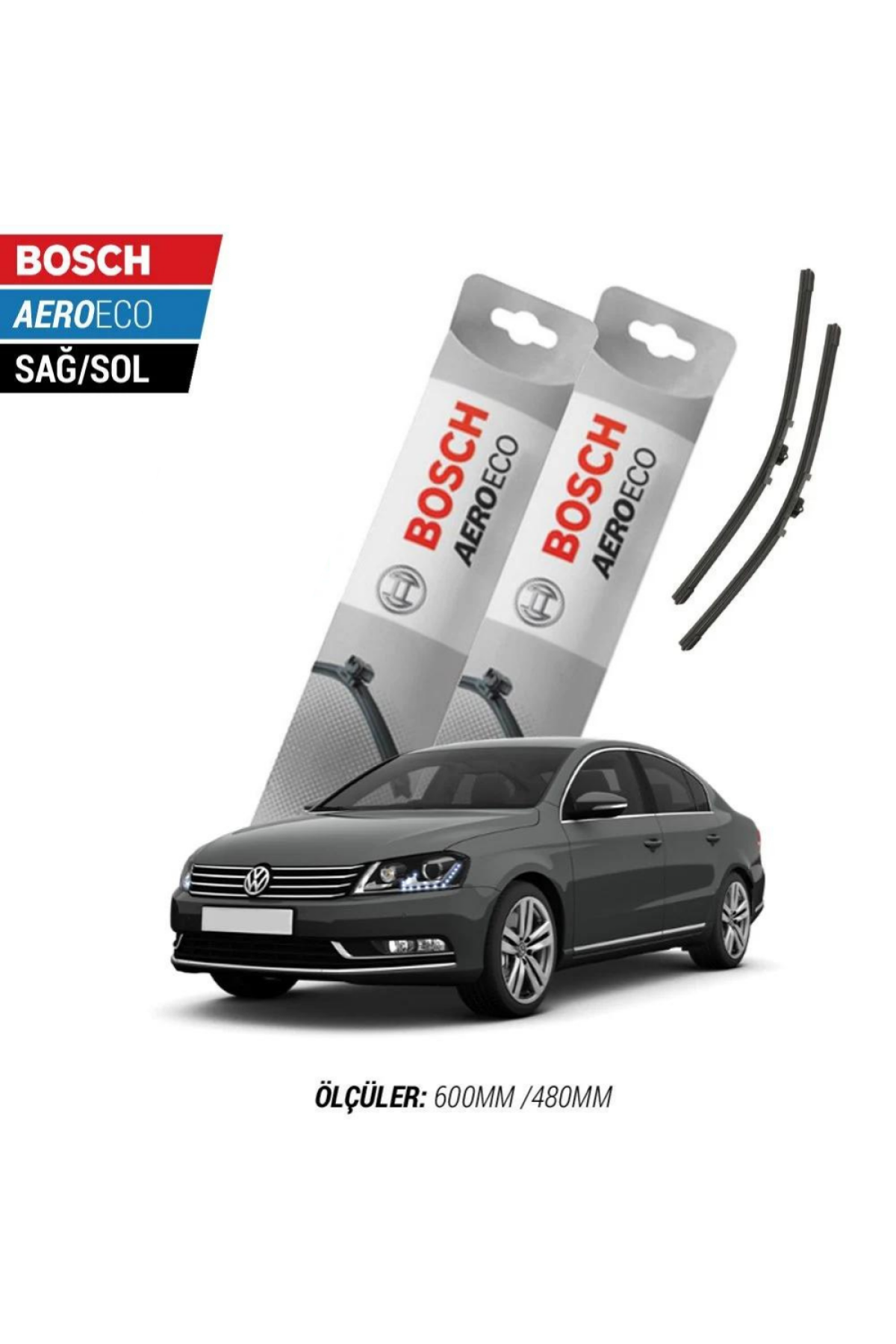 Volkswagen Passat B7 2014 Model Bosch Aeroeco Muz Silecek Takımı