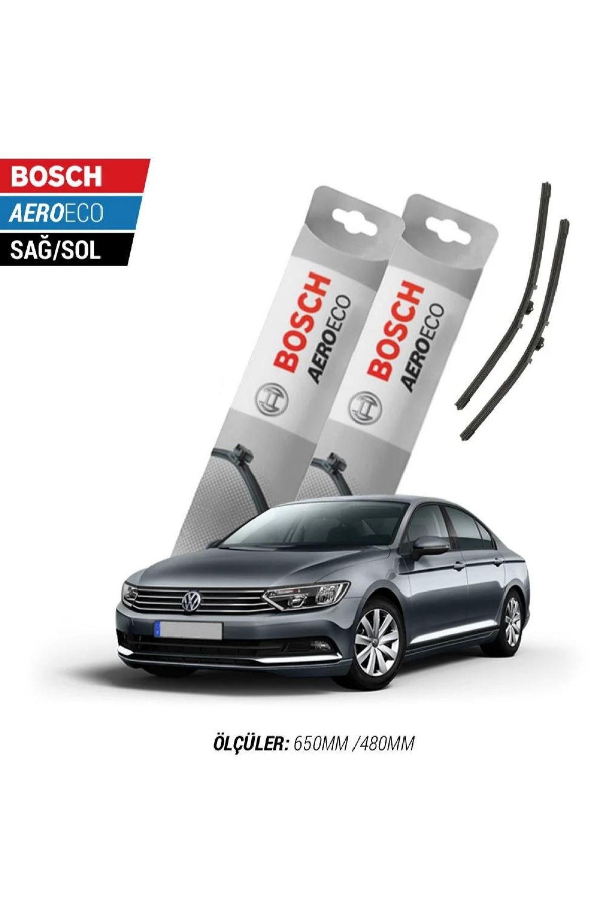 Volkswagen Passat B8/8.5 2019 Model Bosch Aeroeco Muz Silecek Takımı