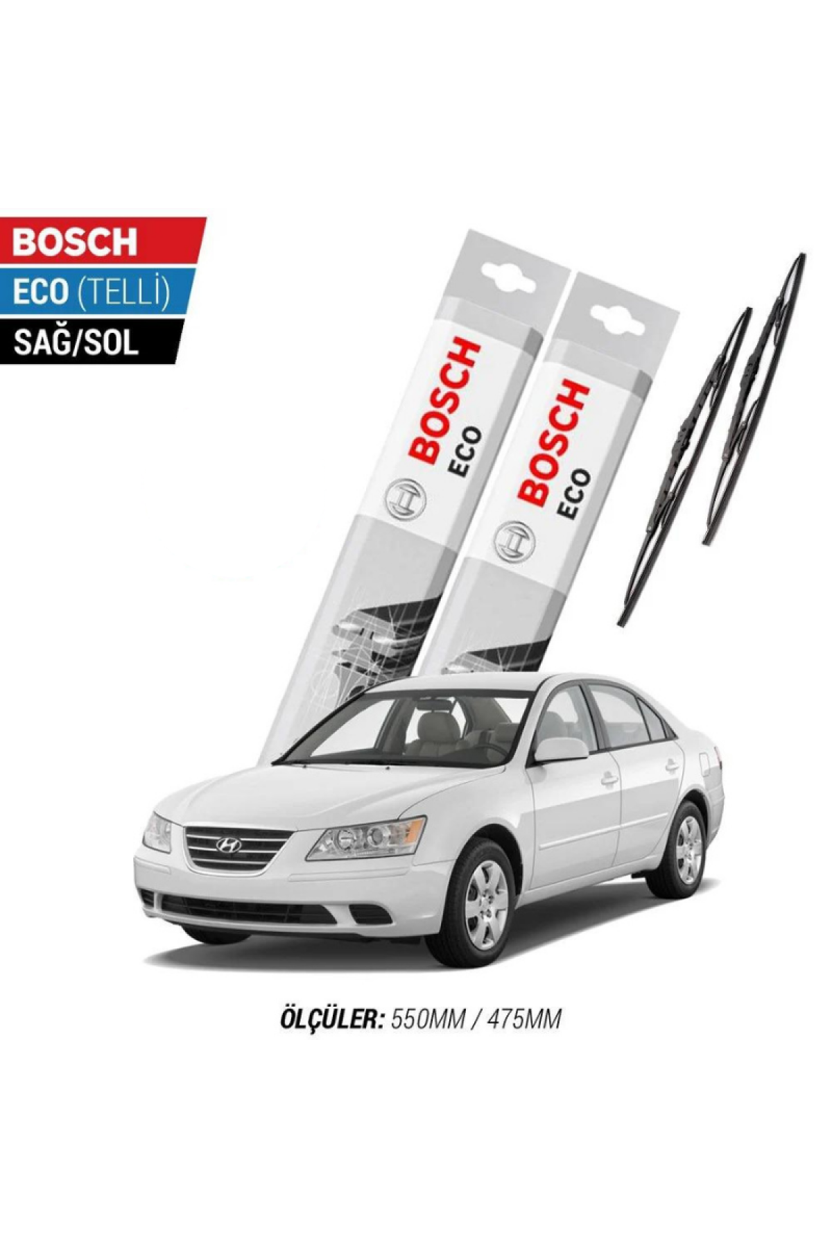 Hyundai Sonata 2007 Model Silecek Takımı Bosch Eco (Telli)