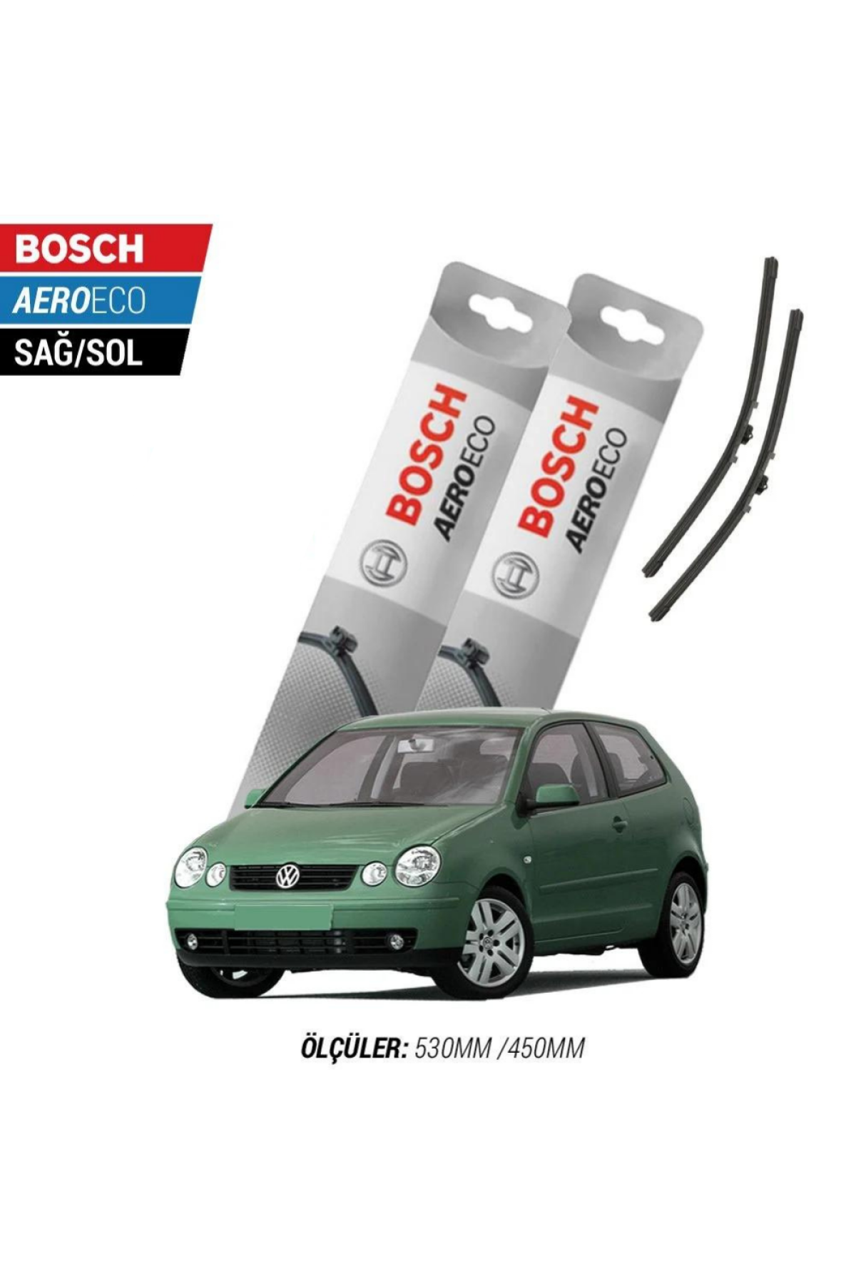 Volkswagen Polo 2003 Model Bosch Aeroeco Muz Silecek Takımı