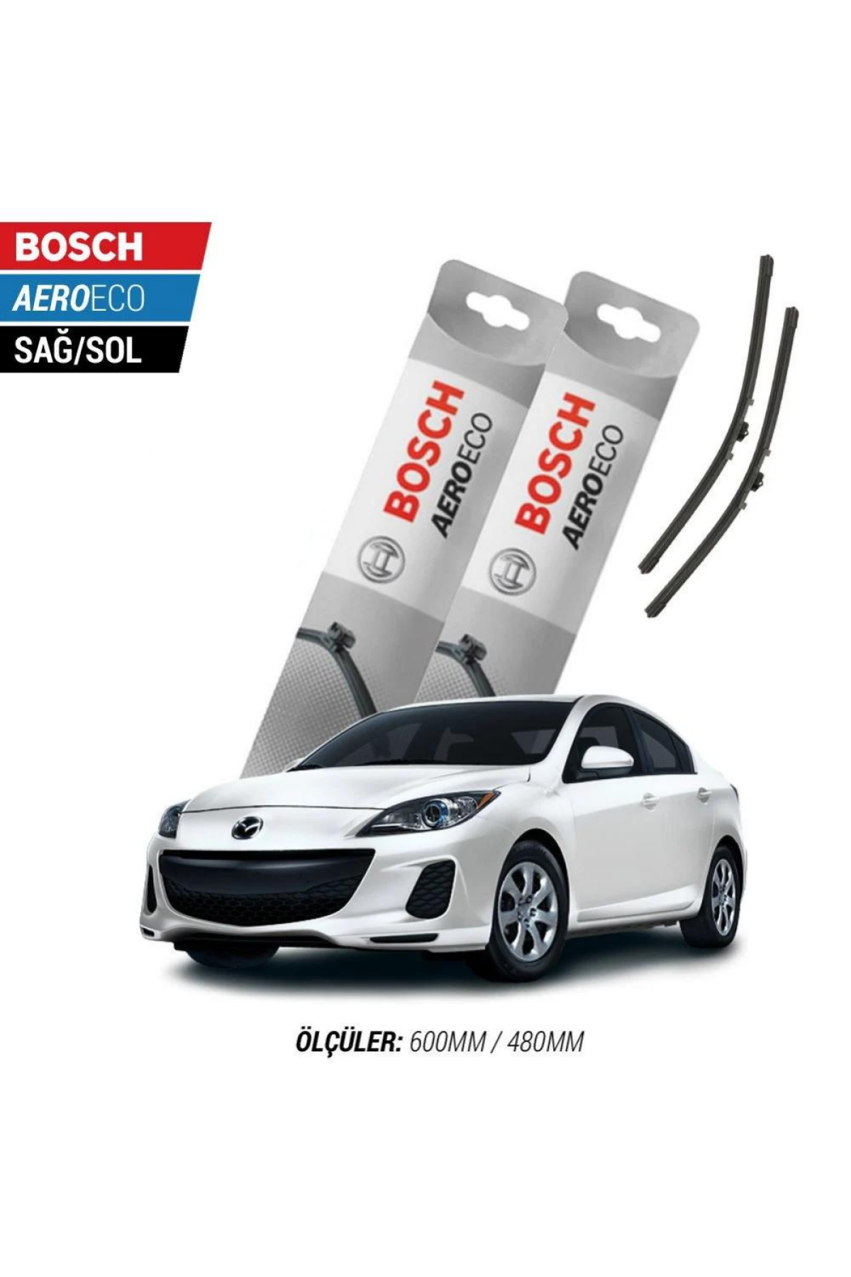 Mazda - Mazda 3 Sedan 2012 Model Bosch Aeroeco Muz Silecek Takımı