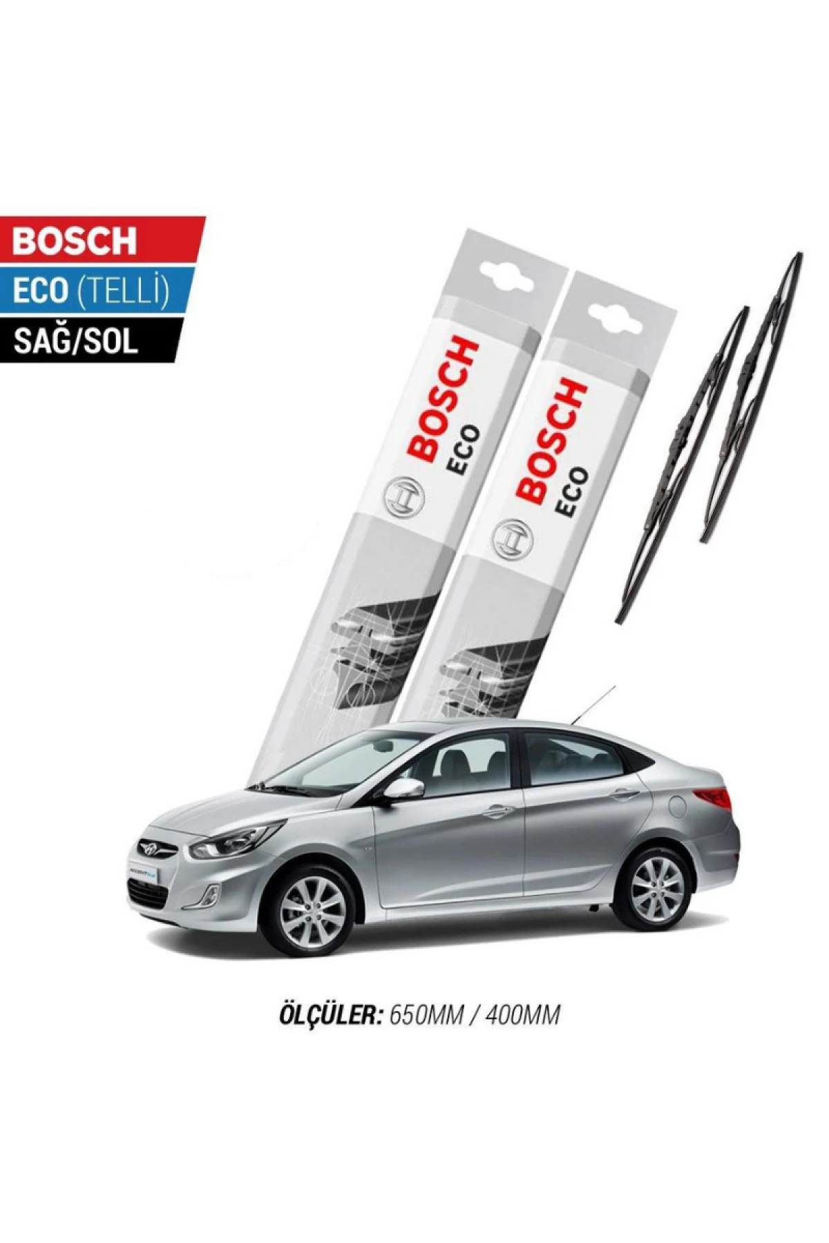 Hyundai Accent Blue 2012 Model Silecek Takımı Bosch Eco (Telli)