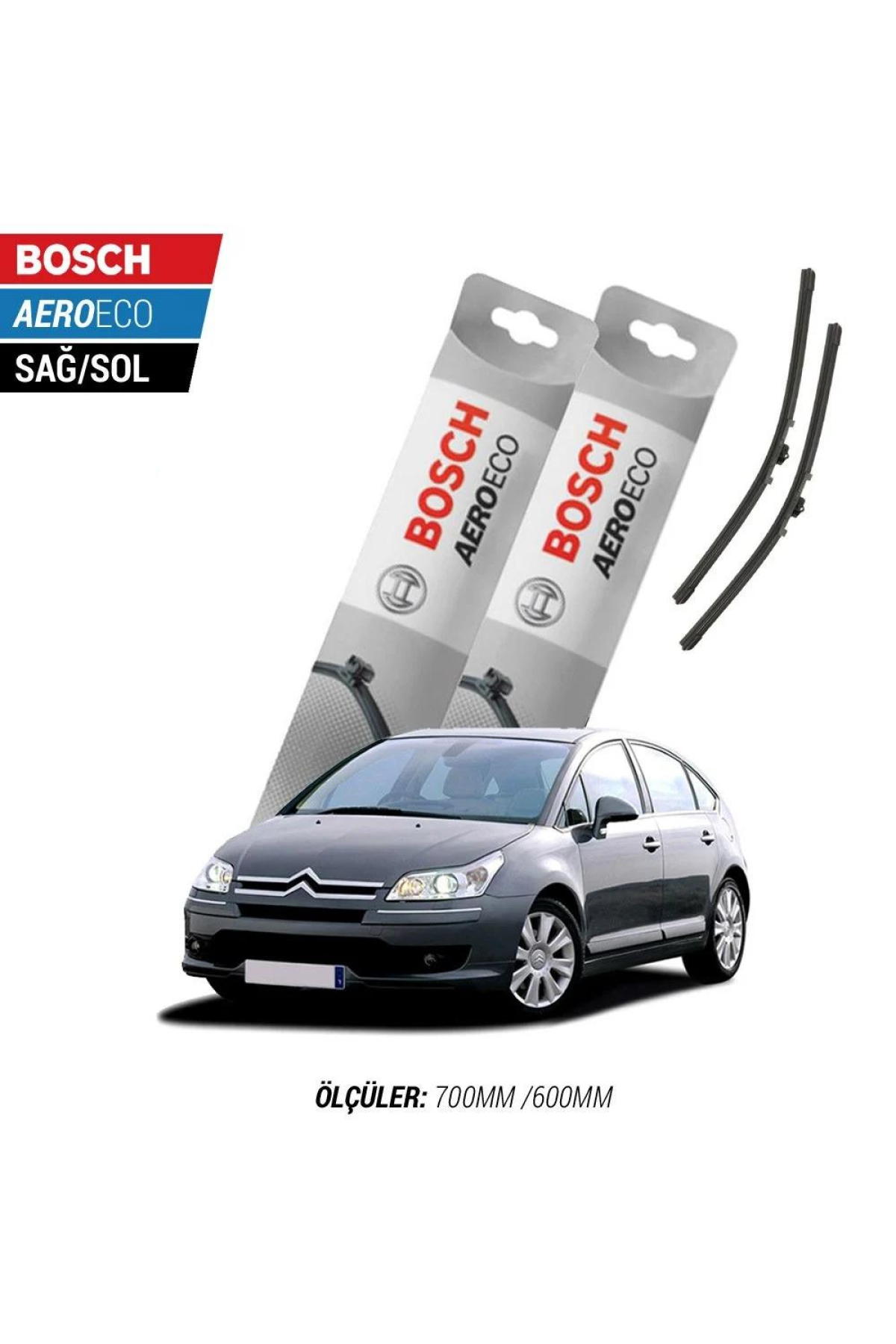 Citroen C4 2005 Model Bosch Aeroeco Muz Silecek Takımı