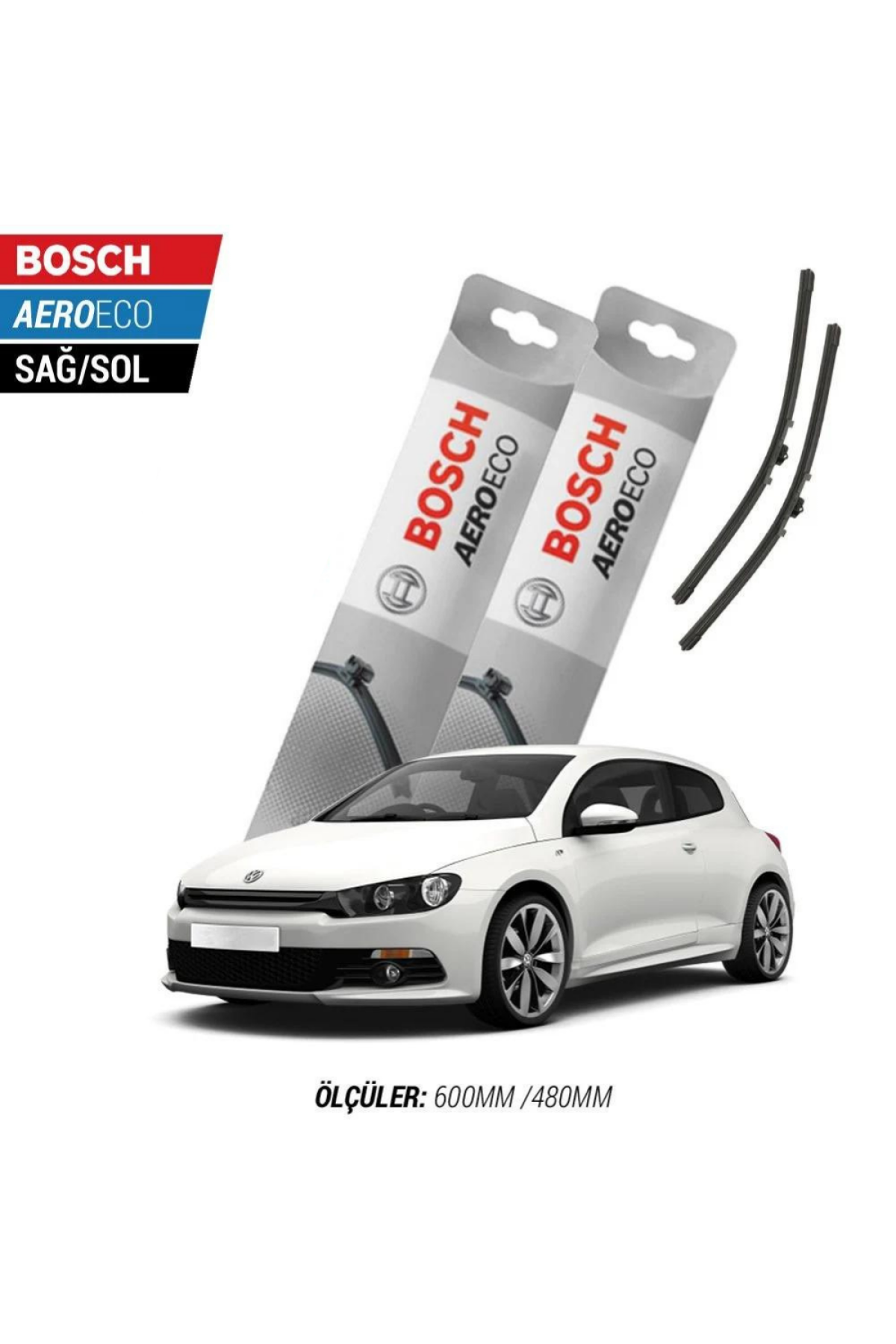 Volkswagen Scirocco 2009 Model Bosch Aeroeco Muz Silecek Takımı
