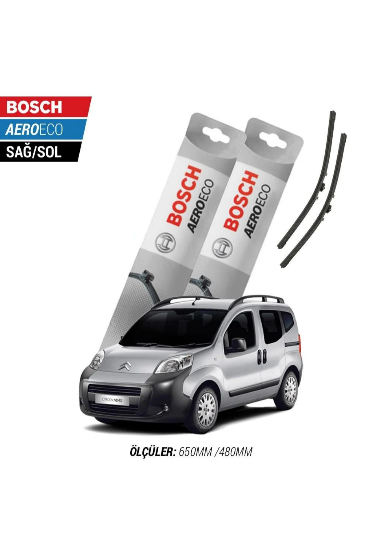 Citroen Nemo 2015 Model Bosch Aeroeco Muz Silecek Takımı