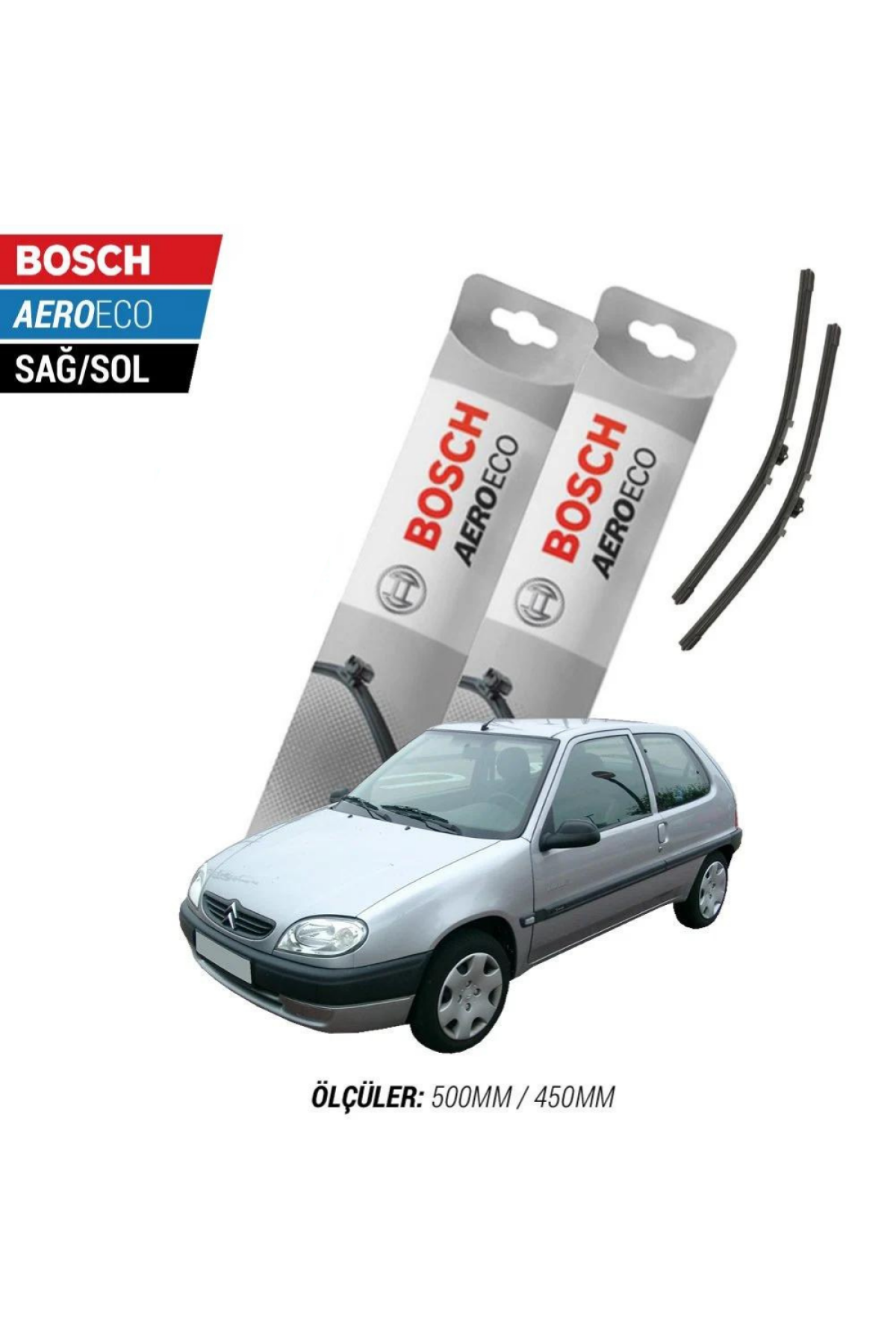 Citroen Saxo 1996 Model Bosch Aeroeco Muz Silecek Takımı
