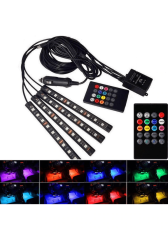 Araç İçi Ayak Altı Led Sese Duyarlı RGB 12 Led Kumandalı