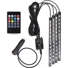Araç İçi Ayak Altı Led Sese Duyarlı RGB 12 Led Kumandalı