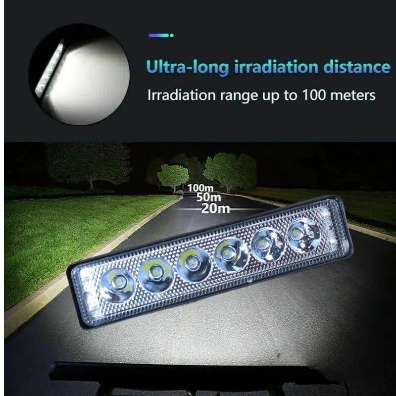 12V/24V- 18WATT  OFF ROAD ULRTA GÜÇLÜ GÜNDÜZ LED Lİ  BEYAZ
