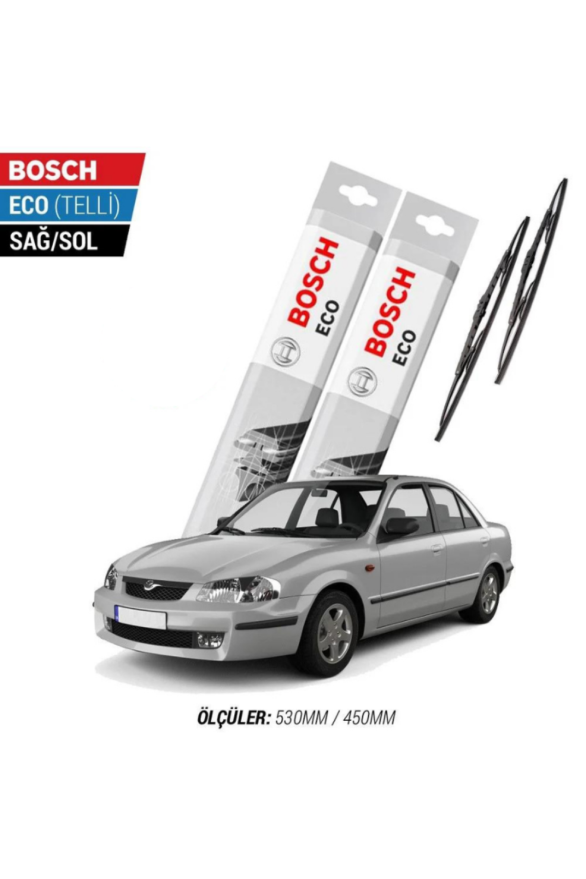 Mazda 626 2000 Model Silecek Takımı Bosch Eco (Telli)