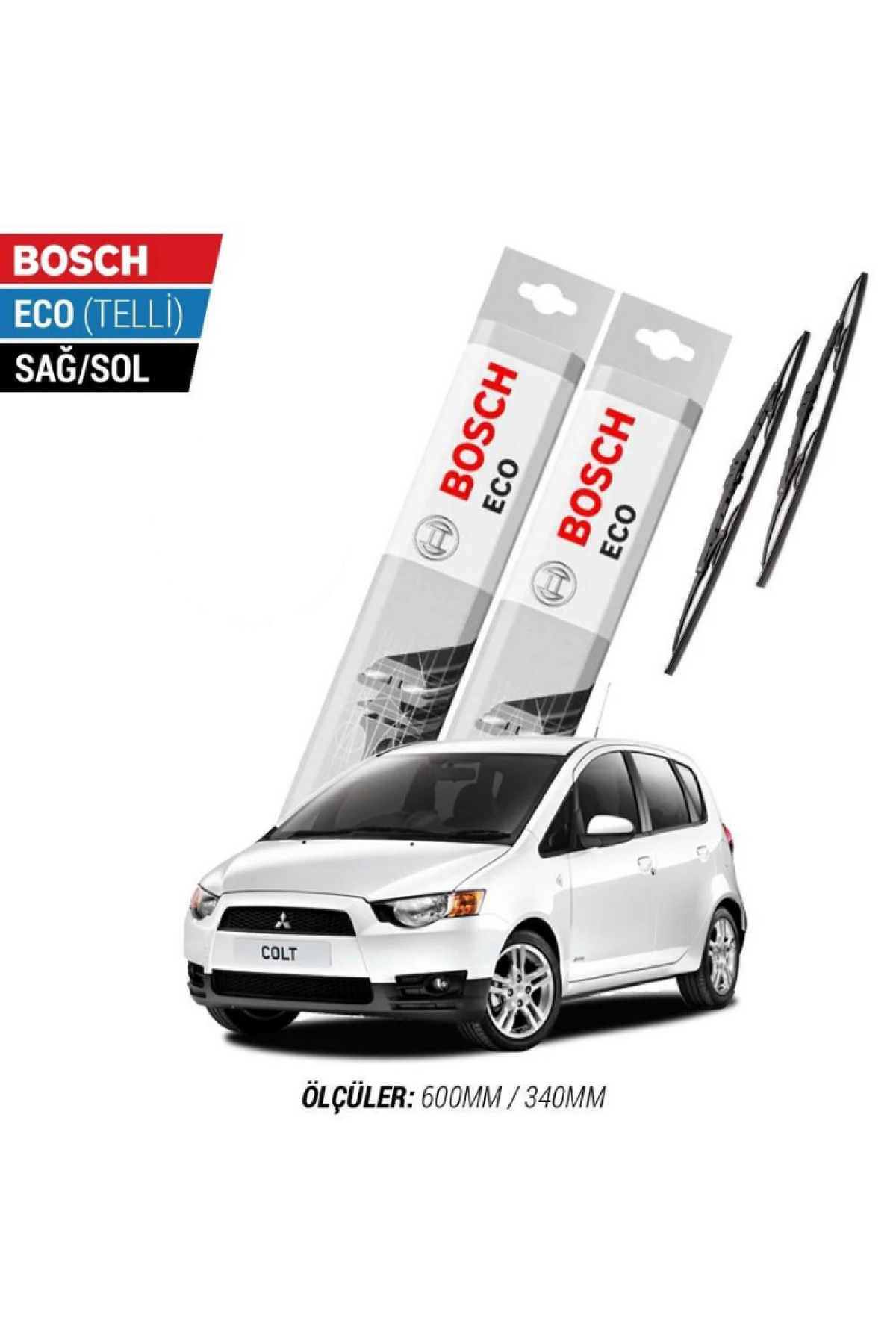 Mitsubishi Colt 2013 Model Silecek Takımı Bosch Eco (Telli)
