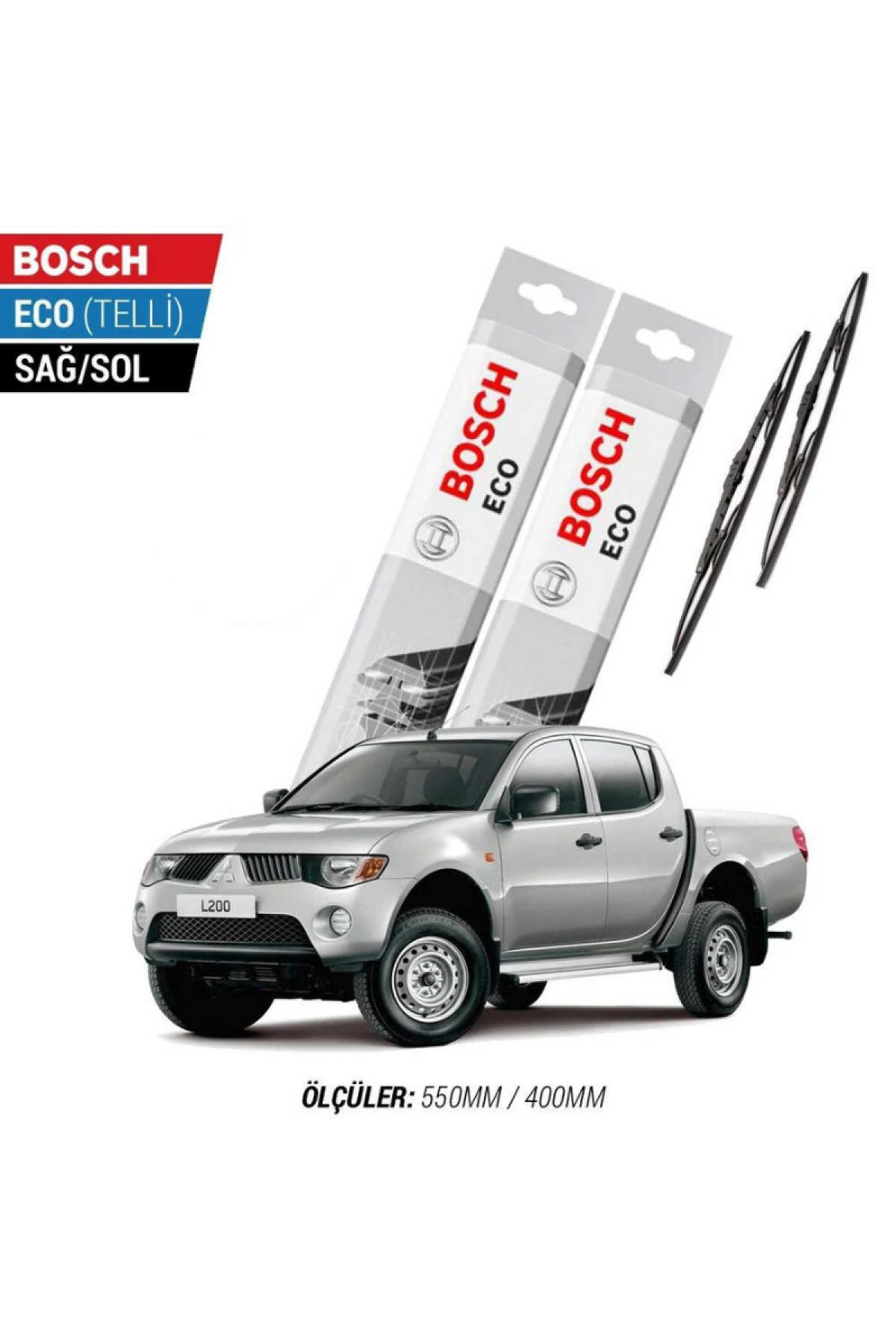 Mitsubishi L200 2010 Model Silecek Takımı Bosch Eco (Telli)