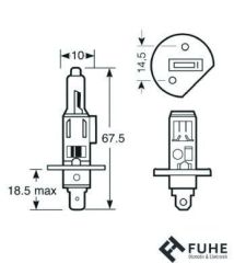 12V H1 55W FAR VE SİS AMPULÜ STANDART R448