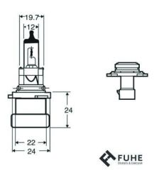 HB4A 12V 51W PLASTİK DÜZ SOKETLİ STANDART  R9006XS