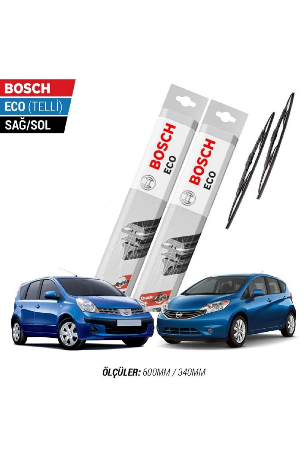 Nissan Note 2011 Model Silecek Takımı Bosch Eco (Telli)