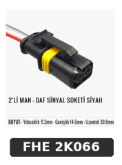 2'Lİ MAN - DAF SİNYAL SOKETİ SİYAH