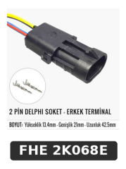 2 PİN DELPHI SOKET - ERKEK TERMİNAL