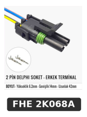 2 PİN DELPHI SOKET - ERKEK TERMİNAL