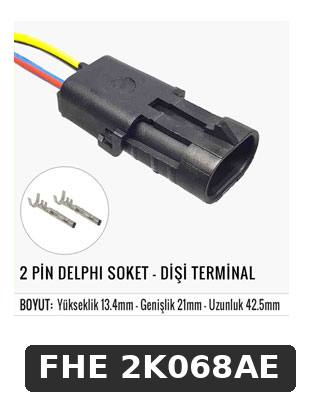 2 PİN DELPHI SOKET - DİŞİ TERMİNAL