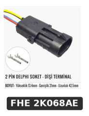 2 PİN DELPHI SOKET - DİŞİ TERMİNAL