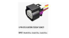 6K017 6 PİN OTO ELEKTRİK TESİSAT SOKETİ