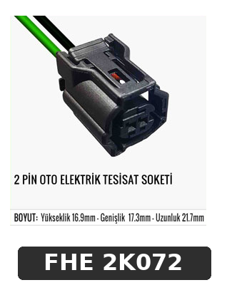 2 PİN OTO ELEKTRİK TESİSAT SOKETİ